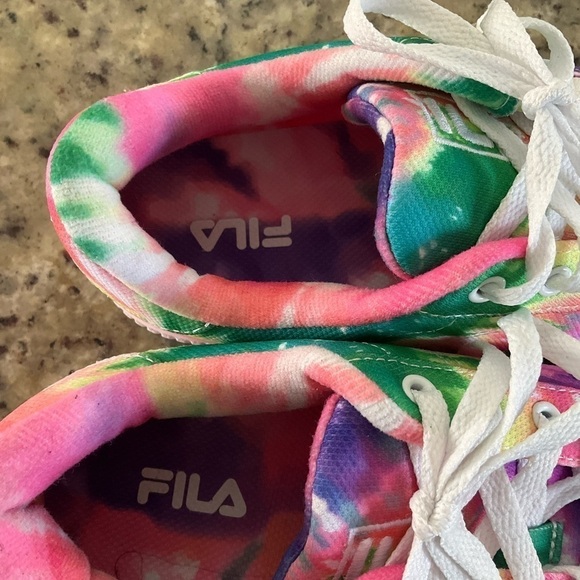 Fila Sandblast Low Tie Dye Womens Flatform Trainers size 8.5 - Picture 8 of 11